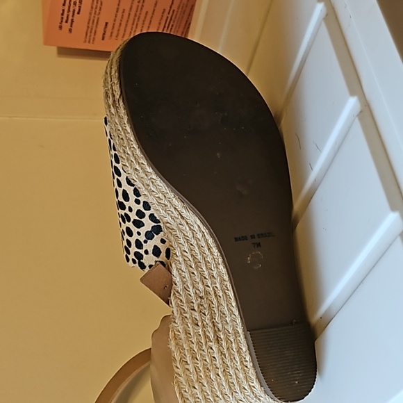 Marissa Cow Print Wedge Shoes - Picture 3 of 4